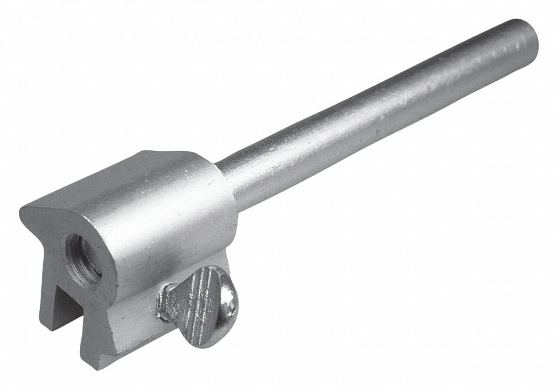 Window Lock: Clamp Lock with Bar, Handle Included, Non-Handed, 1 1/8 in Overall Lg, Sash