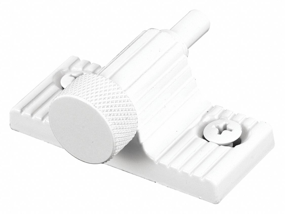 Sliding Door Lock: 2 in Lg, 2 in Wd, 1 in Ht