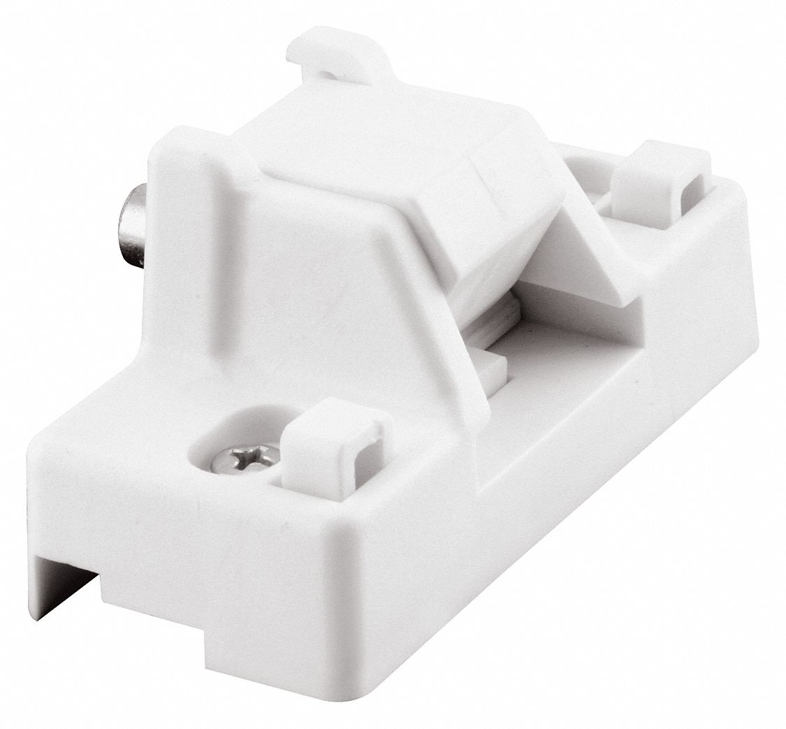 Sliding Door Lock: 3 in Lg, 1 3/8 in Wd, 1 in Ht