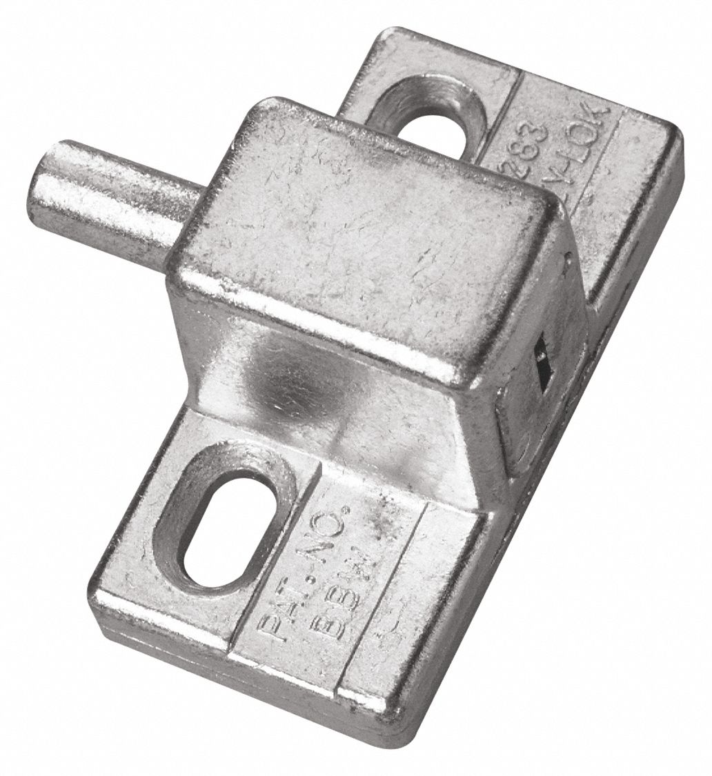 Sliding Door Lock: 2 1/4 in Lg, 2 in Wd, 7/8 in Ht