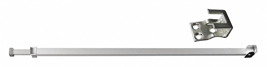 Sliding Door Lock: 48 in Lg, 1 in Wd, 1 in Ht