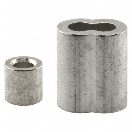 PRIMELINE Ferrules Stops Aluminum, Galvanized, 1 PR 54DR36GD 12257