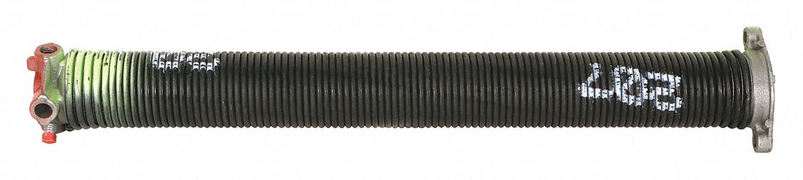 Garage Spring: Steel, 0.218 in Wire Dia, 2 13/32 in Outside Dia, 180° Deflection Angle