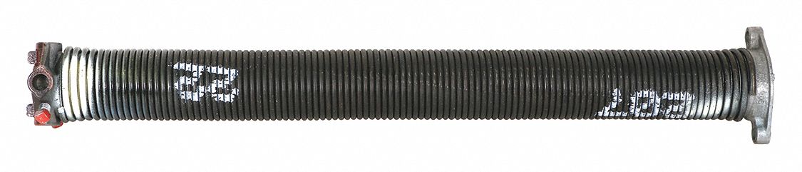 Garage Spring: Steel, 0.207 in Wire Dia, 2 13/32 in Outside Dia, 180° Deflection Angle