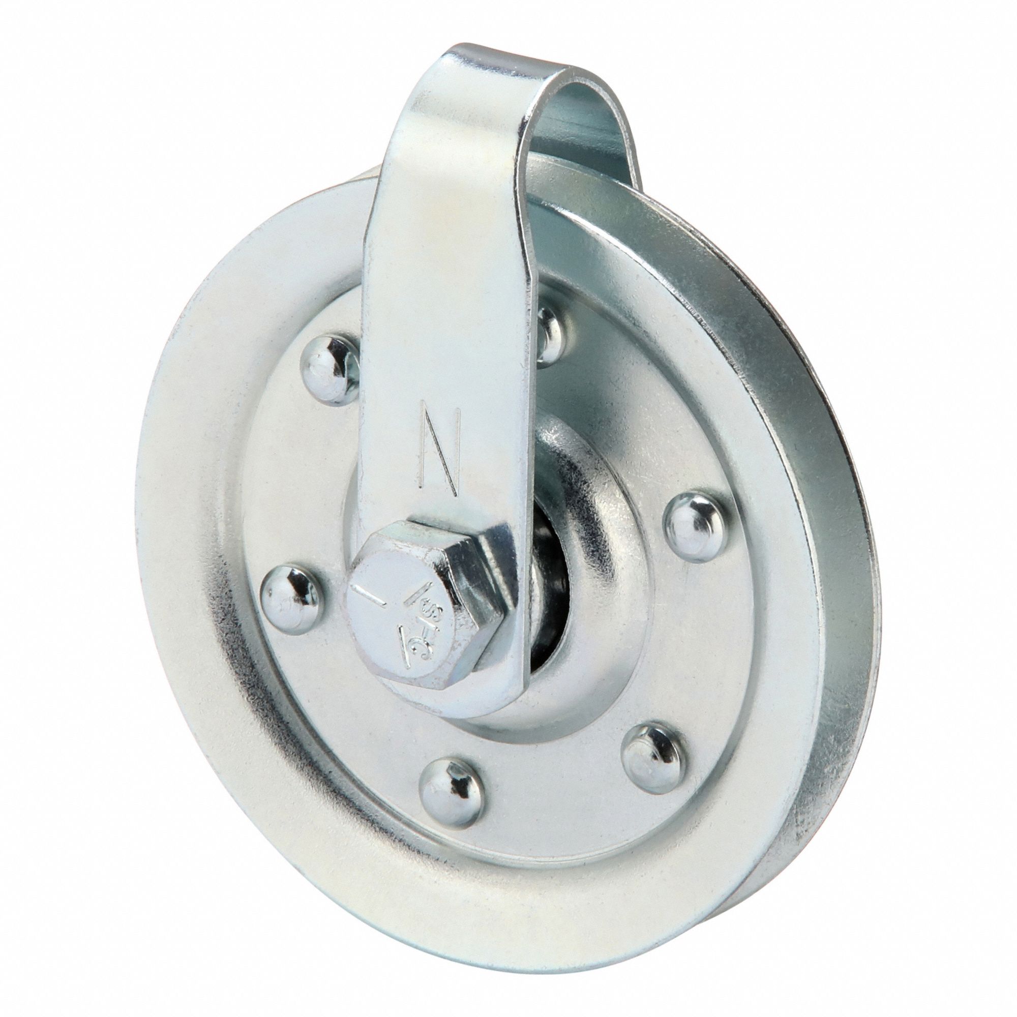 Pulley: Steel, 265 lb Load Rating - Max, 3 in Overall Lg, For 5/16 in Cable Dia - Max