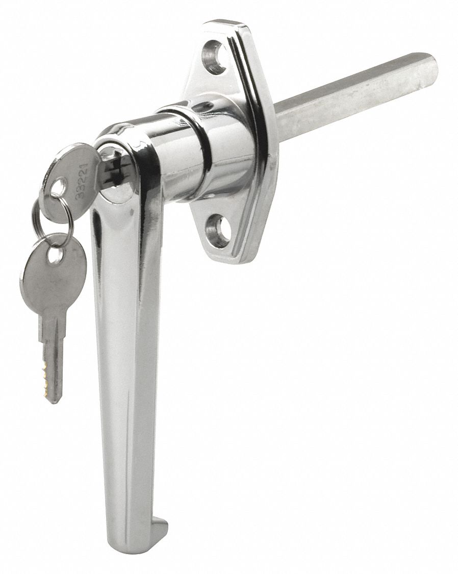 POIGNEE DE VERROUILLAGE, ZINC, ARGENT