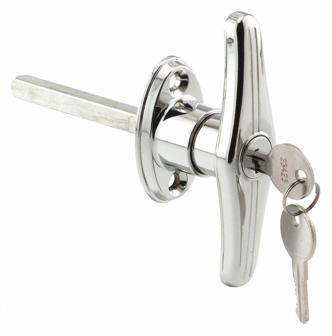 POIGNEE VERROUILL EN T,CHROME,ARGENT,PR