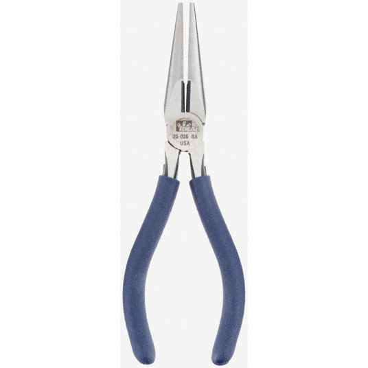 ESD-Safe Extra Long Needle Nose Pliers with Serrated Jaws and Blue