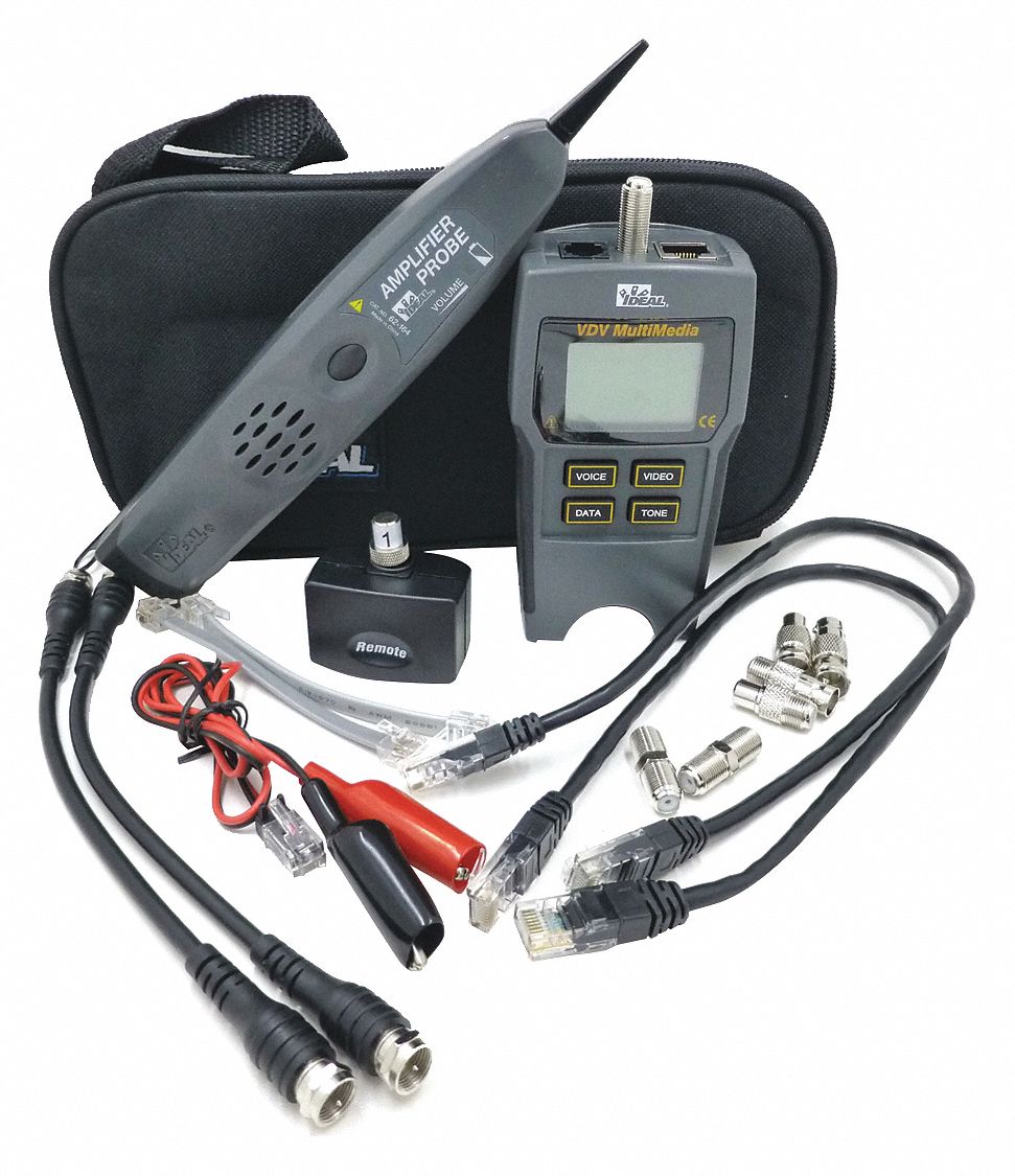 IDEAL, 33866, Case/Speaker Probe/Test/Tone/Trace Cable/Tone Generator