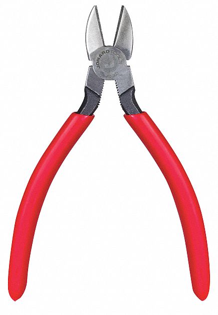 DIAGONAL CUTTERS, STRAIGHT, ⅞ IN JAW L, ¾ IN JAW W, 6¼ IN OVERALL L, STANDARD CUSHION GRIP