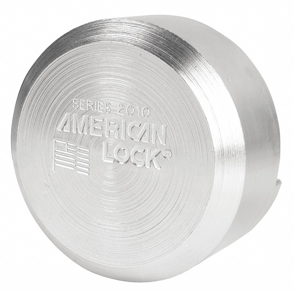 KEYED PADLOCK,1 23/32 IN,ROUND,SILVER