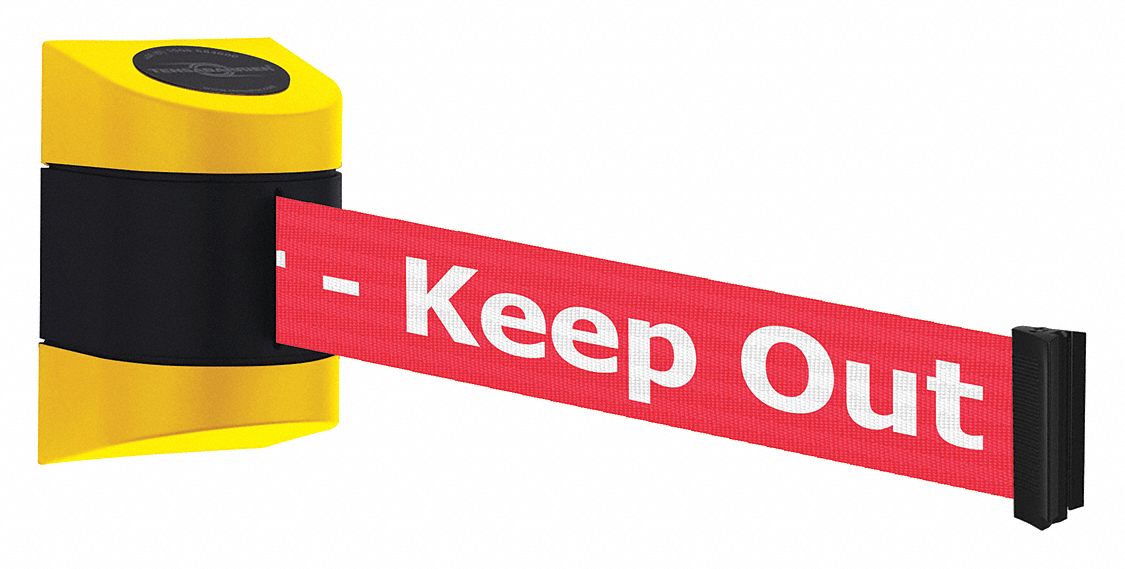 Barrier Post, Plastic Post, Yellow Finish