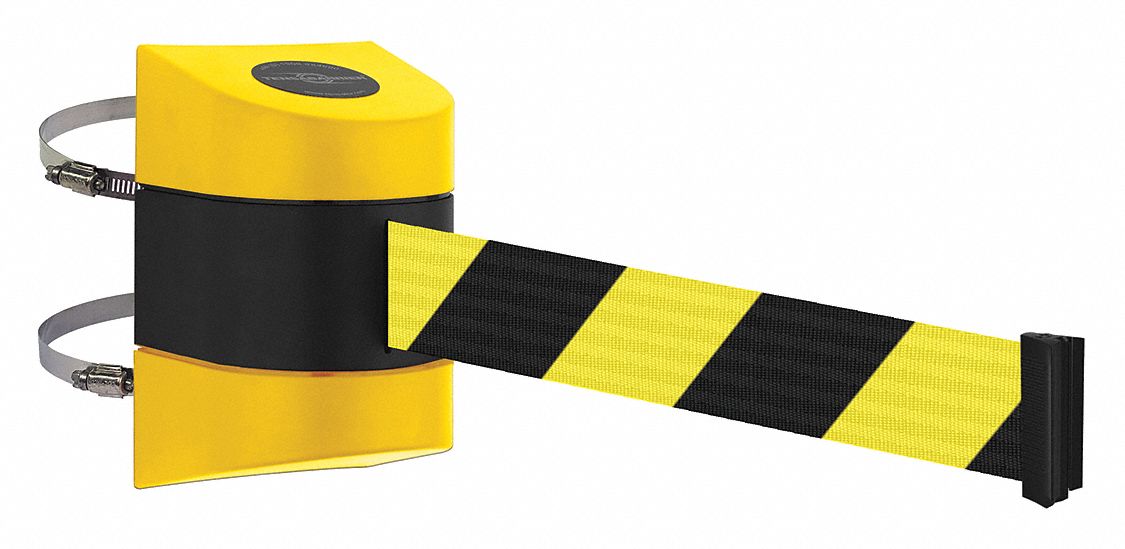 Barrier Post, Plastic Post, Yellow Finish
