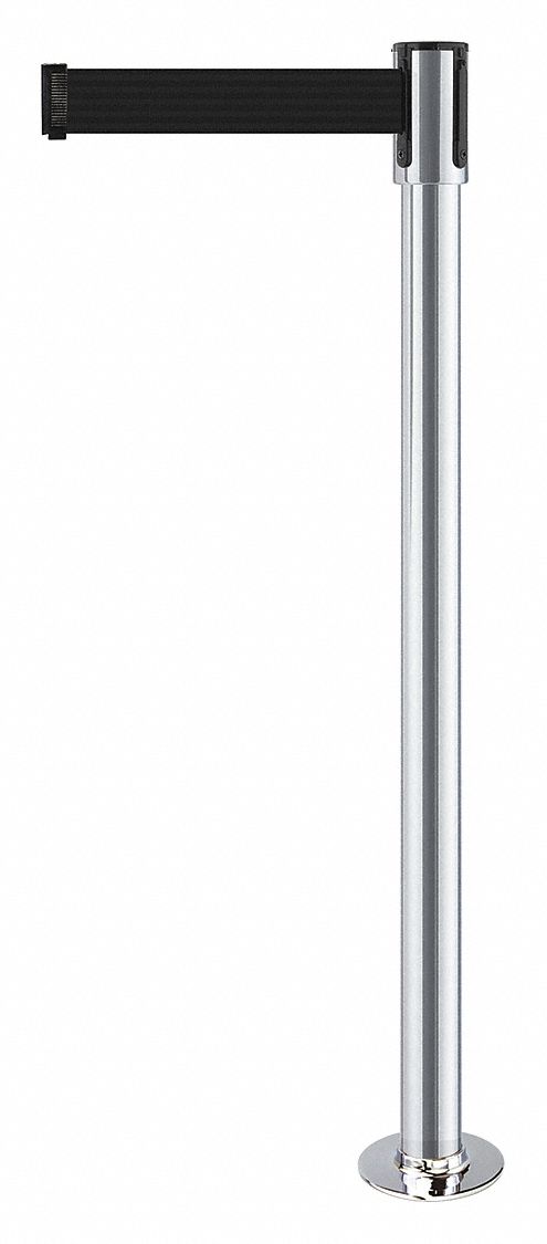 Barrier Post, Metal Post, Satin Chrome