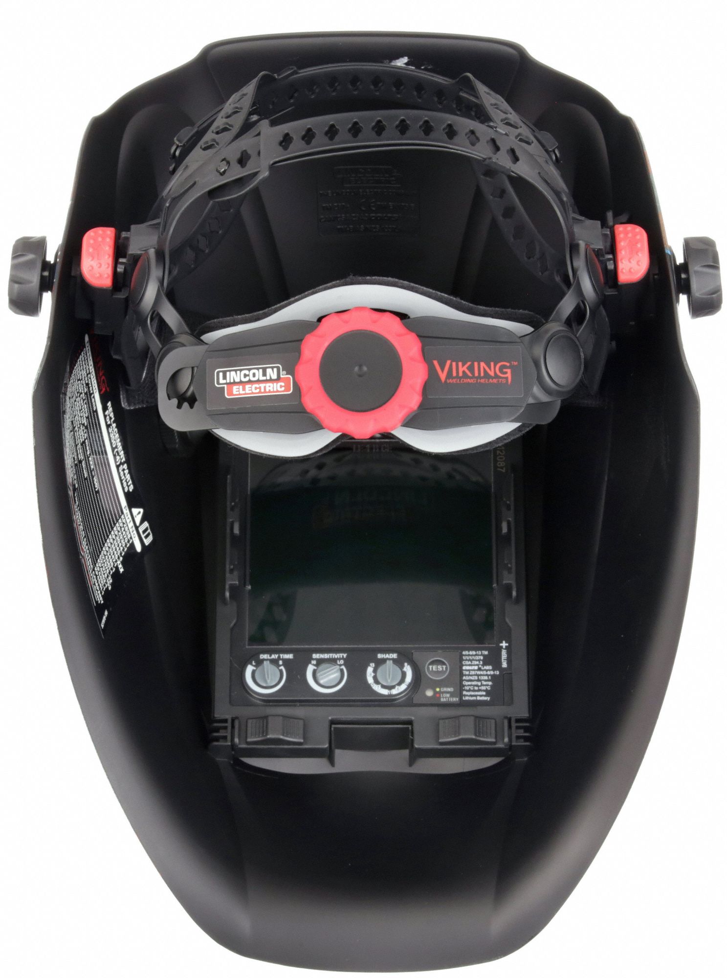 LINCOLN ELECTRIC Welding Helmet AutoDarkening, 4 Arc Sensors, Blue