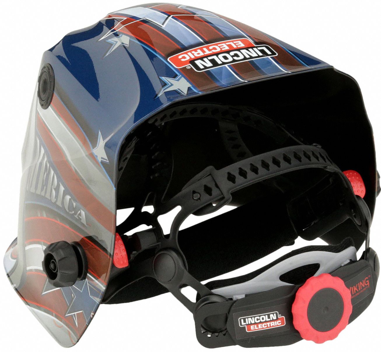 LINCOLN ELECTRIC Welding Helmet AutoDarkening, 4 Arc Sensors, Blue