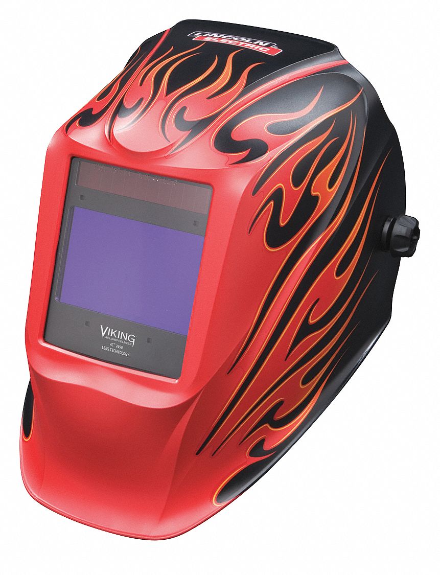 LINCOLN ELECTRIC Welding Helmet AutoDarkening, 4 Arc Sensors, Black