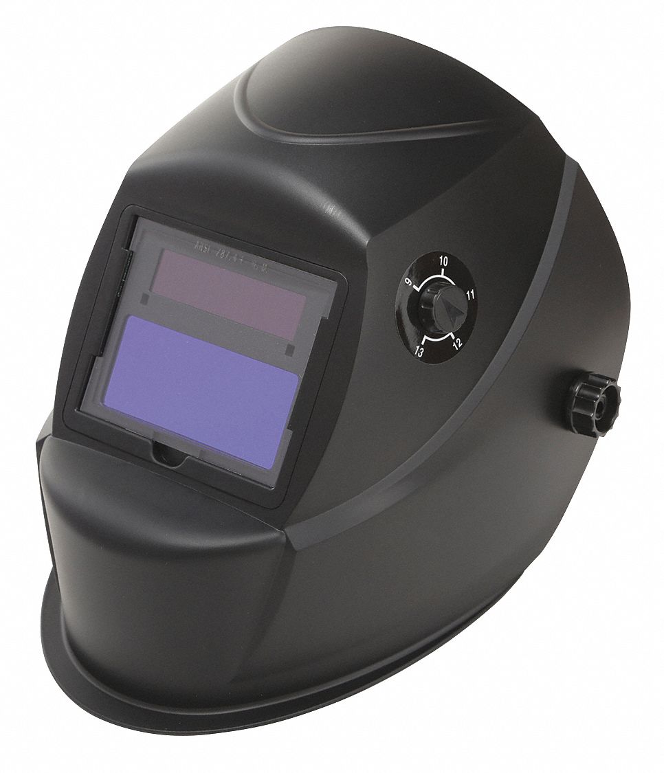 LINCOLN ELECTRIC Welding Helmet AutoDarkening, 2 Arc Sensors, Black