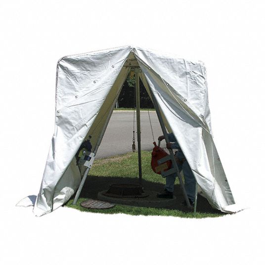 Triangle Work Tent type KB255 2,5x2,5x1,9 (l x w x h) with opening / door  at both ends - Work and welding tents - Holm & Holm A/S