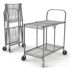 Fold-Away Utility Carts with Shallow Lipped Wire Shelves