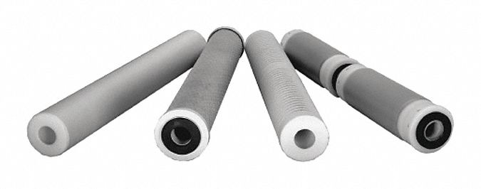 Water Filter Cartridge: 5 micron, 4 gpm, Carbon/Polyphosphate/Polypropylene, 2 3/4 in Outside Dia