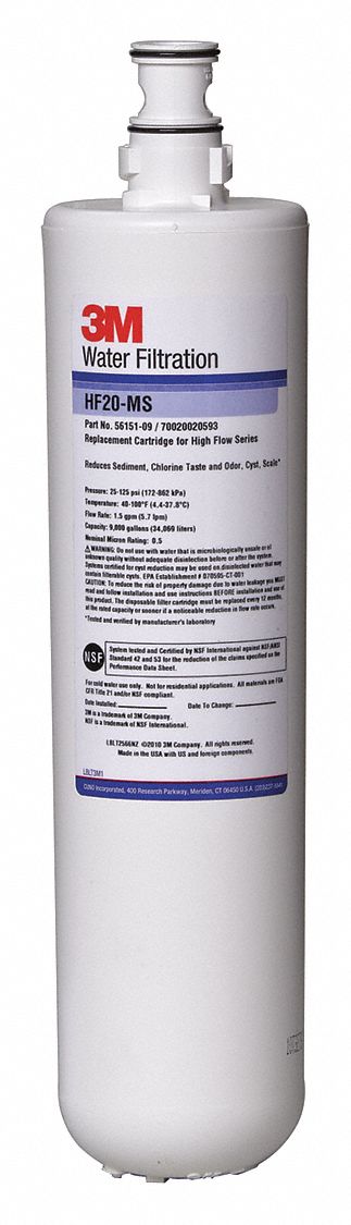 3M Water Filtration Products Hf20-ms 5615109 Replacement Filter Cartridge for sale online 