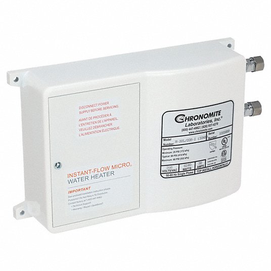 Instant-Flow Micro-Low Flow 0.35 GPM Point of Use Electric Tankless Water Heater, 30 Amp, 208-Volt, 6240-Watt, 104F Instant-Flow Micro-Low Flow 0.35 GPM Point of Use Electric Tankless Water Heater, 30 Amp, 208-Volt, 6240-Watt, 104F