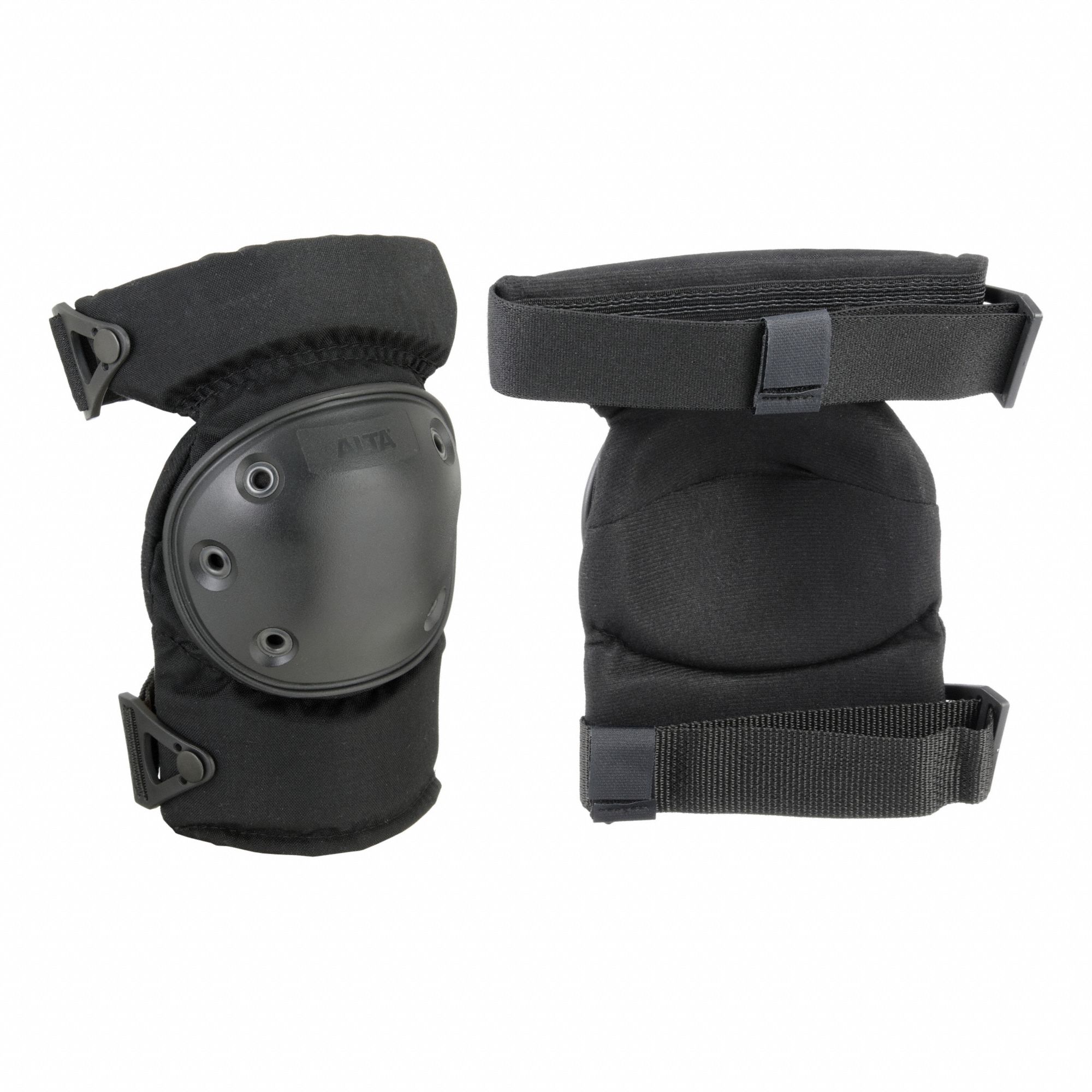 Knee Pad: Black, Clip, 2 Straps, Fabric, Foam, 1 PR