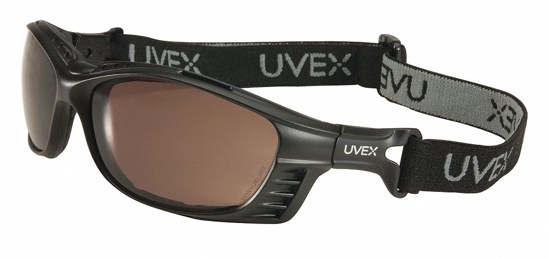 Safety Glasses: SCT-Gray Lens Color, Full-Frame, Black Frame Color, Livewire(TM) Series
