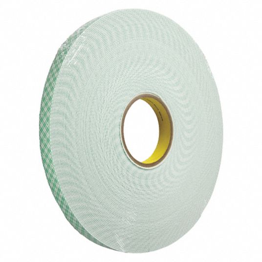 White, 3/4 in x 5 yd, Double-Sided Foam Tape - 54EN05|4026 - Grainger