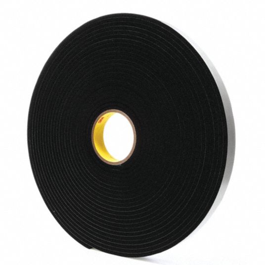 Continuous Roll, Black, Foam Tape - 54EN31|4504 - Grainger