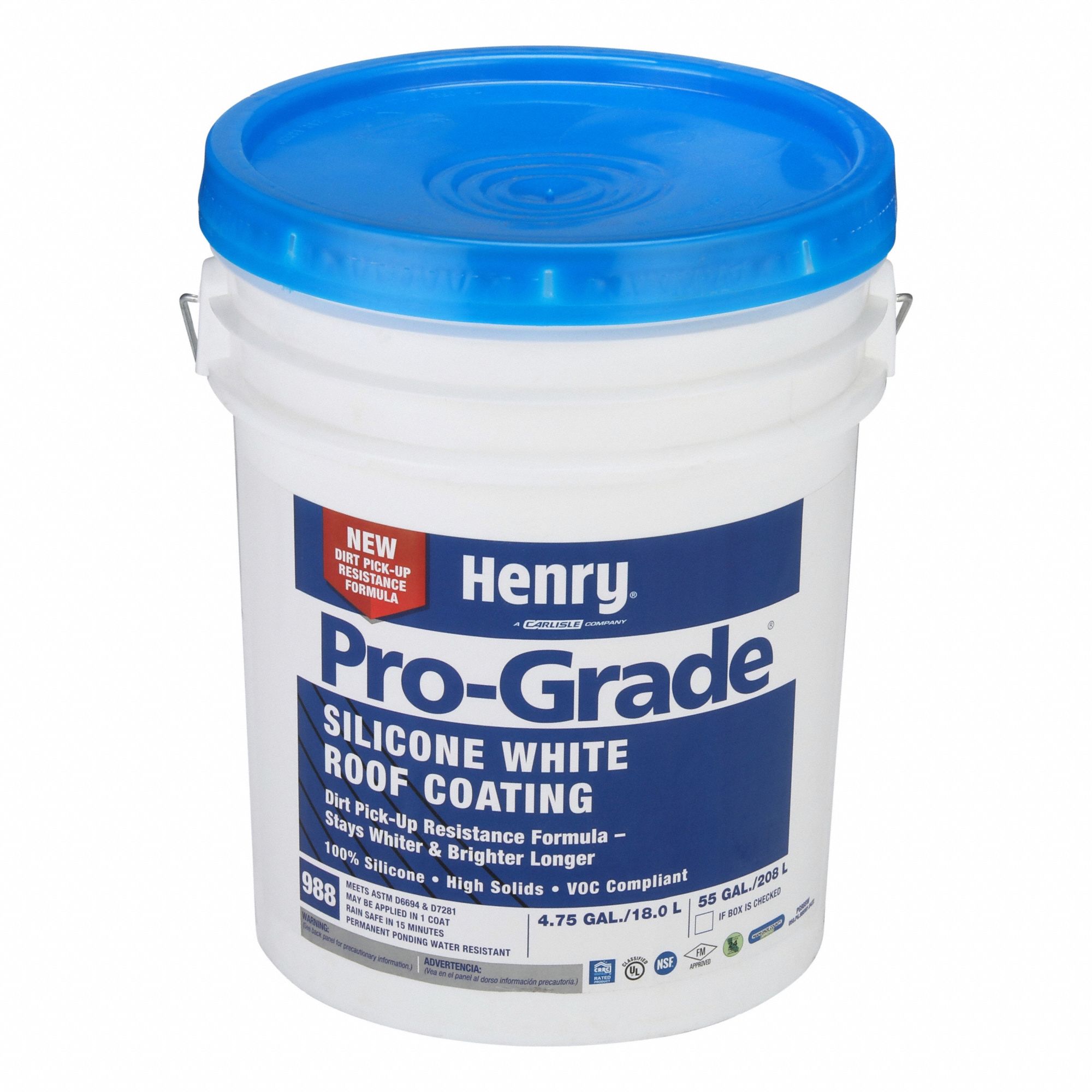 Protective Roof Coating: Silicone, White, 5 gal Container Size, Pro-Grade, Coating