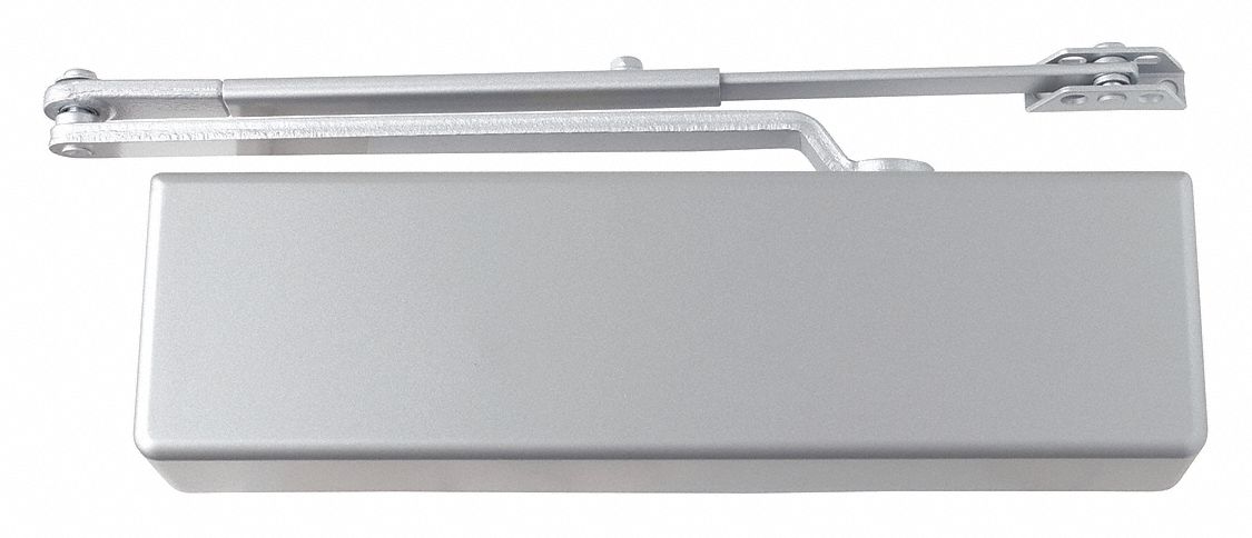 Door Closer: Std Mounting Type, Grade 1 - Heavy Duty, Aluminum, 13 5/8 in Lg