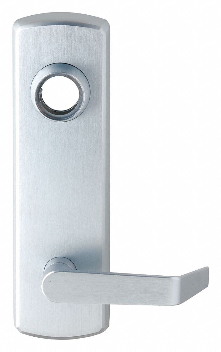 Mechanical Exit Device Trim: 48 in Max Door Wd, Chrome