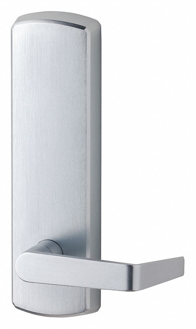 Mechanical Exit Device Trim: 48 in Max Door Wd, Chrome