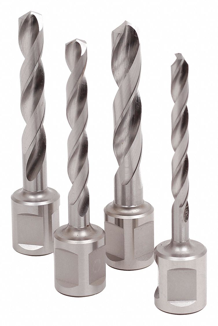 FEIN 4-Pc. Twist Drill Bit Set, 135°, High Speed Steel, Round Shank ...