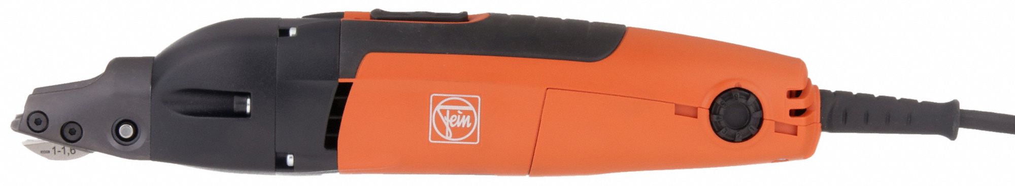 Shear: Sheet Metal, Single Cut Cutting, 16 ga Capacity (Steel), 1 1/4 in Min. Cutting Radius