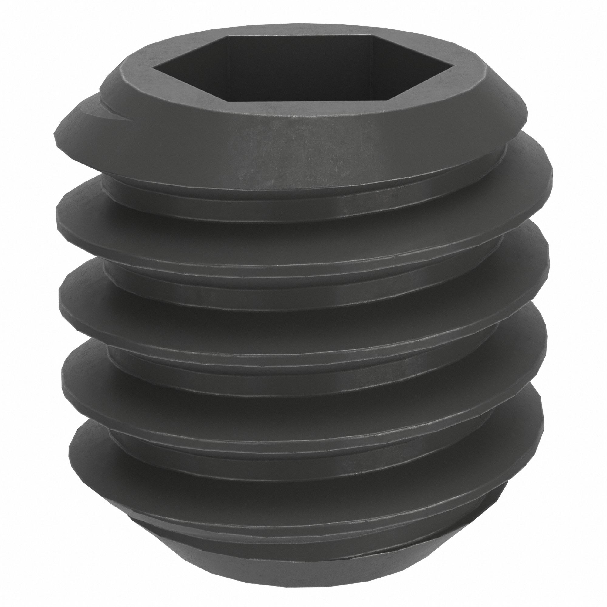 Socket Set Screw: M4 Thread Size, 4 mm Overall Lg, Flat pt, Steel, Black Oxide, Socket, 100 PK