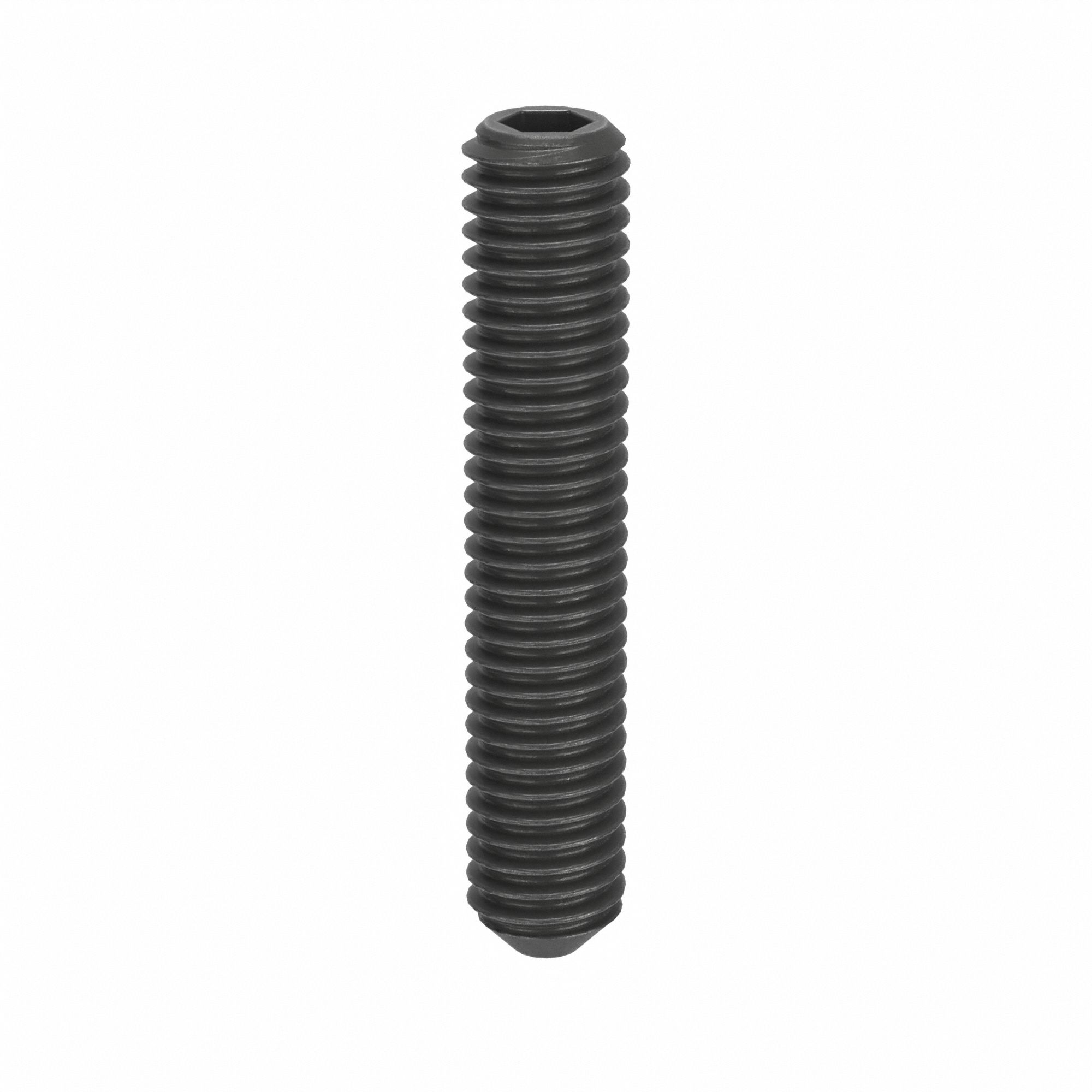 Socket Set Screw: M3x0.5 Thread Size, 16 mm Overall Lg, Cup pt, Steel, Black Oxide, Socket, 100 PK