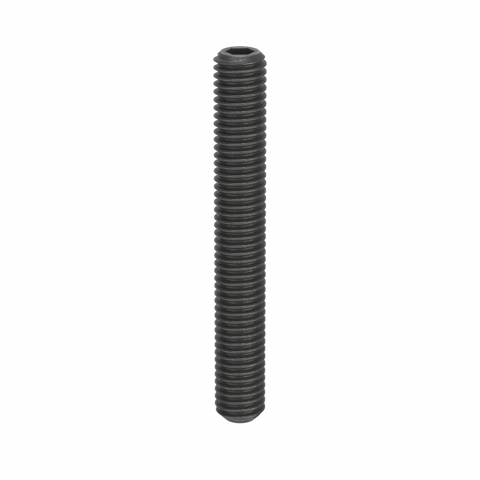 Socket Set Screw: M8x1.25 Thread Size, 60 mm Overall Lg, Cup pt, Steel, Black Oxide, Socket, 10 PK