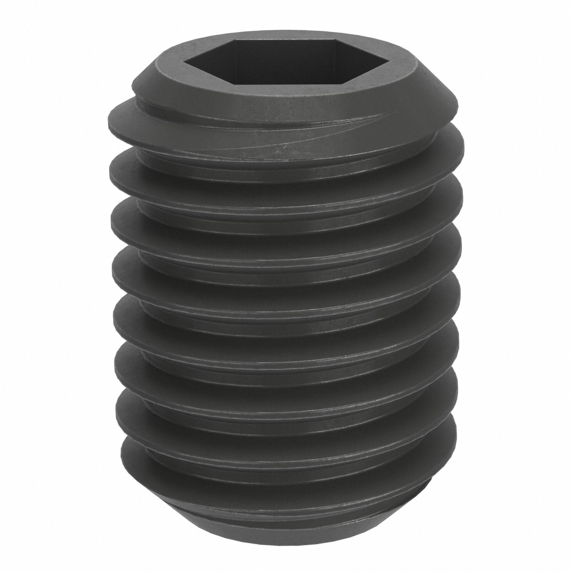 Socket Set Screw: M12x1.75 Thread Size, 16 mm Overall Lg, Cup pt, Steel, Black Oxide, Socket, 25 PK