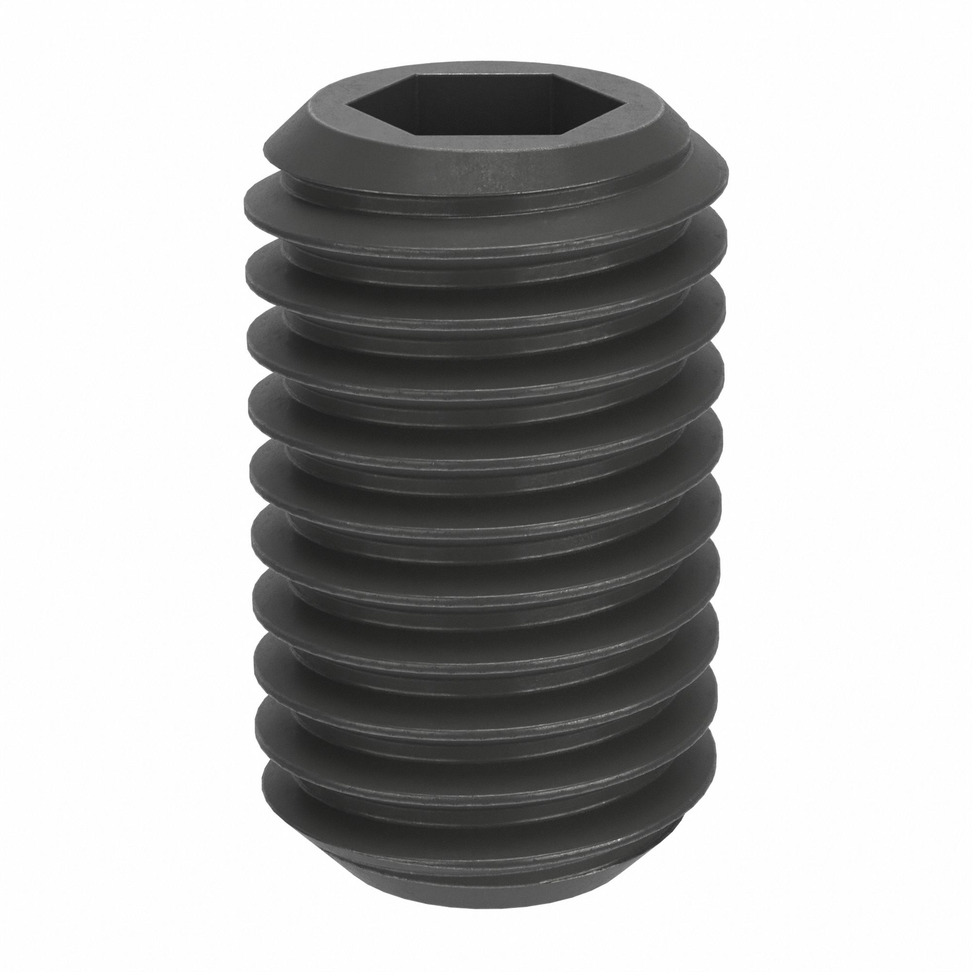 Socket Set Screw: M12x1.75 Thread Size, 20 mm Overall Lg, Cup pt, Steel, Black Oxide, Socket, 25 PK