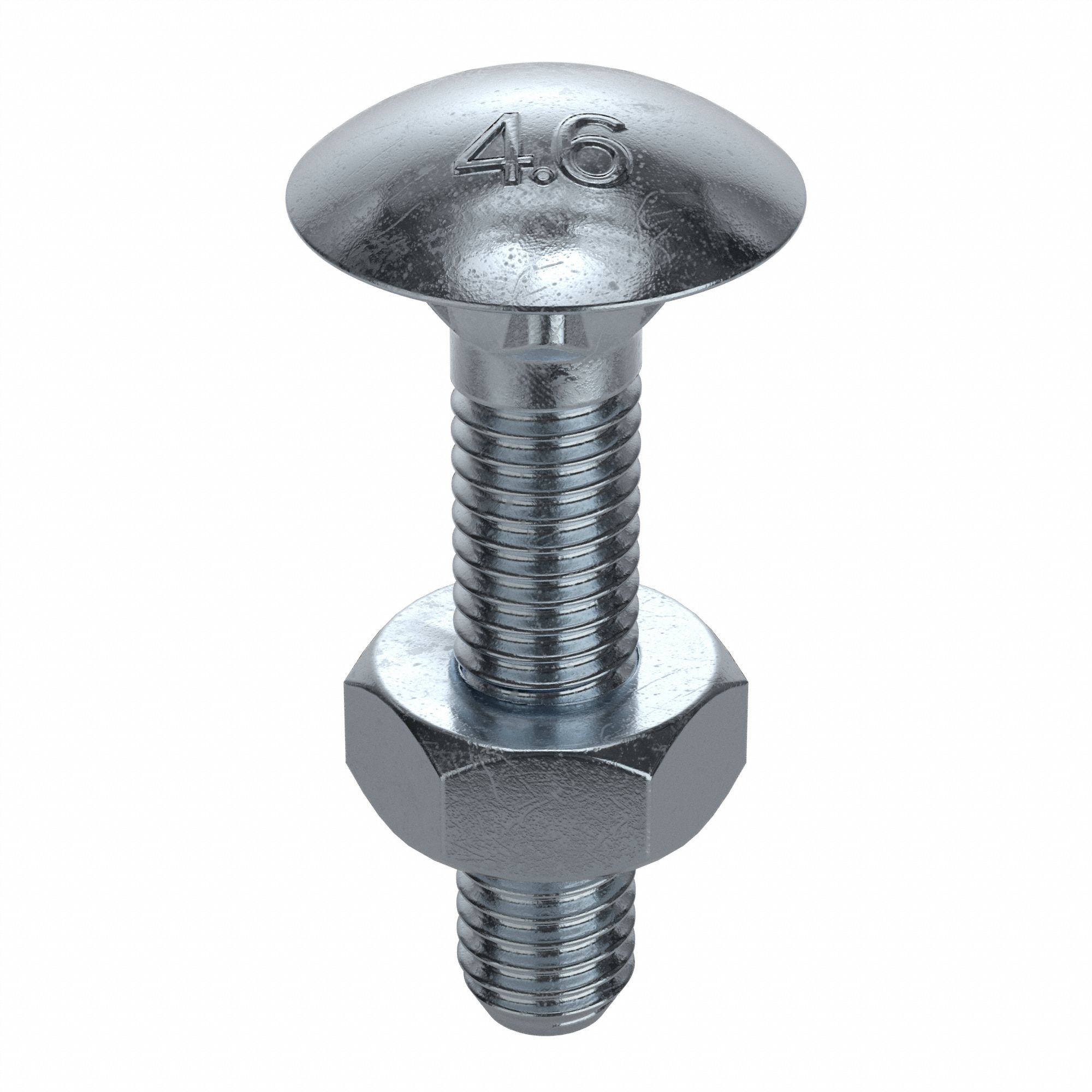 CARRIAGE BOLT, SQUARE, STEEL, CLASS 4.6, ZINC PLATED, M5-0.80 THREAD, 35MM L, METRIC, 100 PK