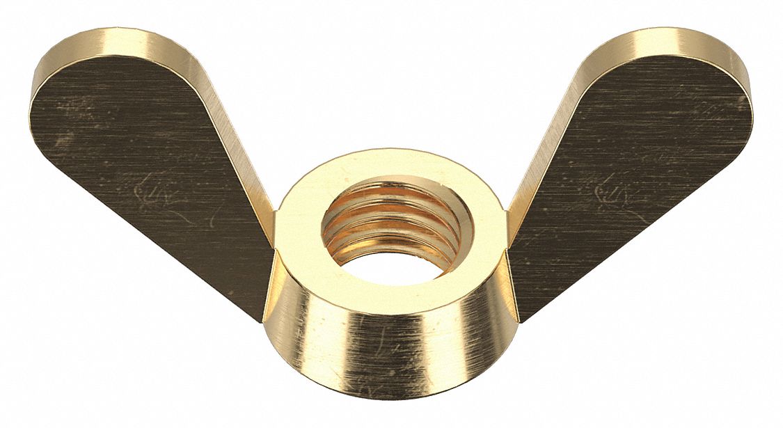 WING NUT, M8-1.25 THREAD, STEEL, CLASS 4, ZINC PLATED, 30 19/64MM MAX WING SPAN, 100 PK