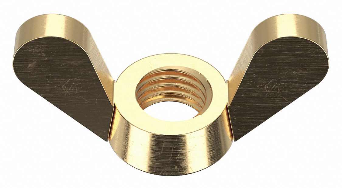 Wing Nut: M12x1.75 Thread Size, Steel, Zinc-Plated, 47.5 mm Max Wing Span, 22.5 mm Overall Ht, 50 PK