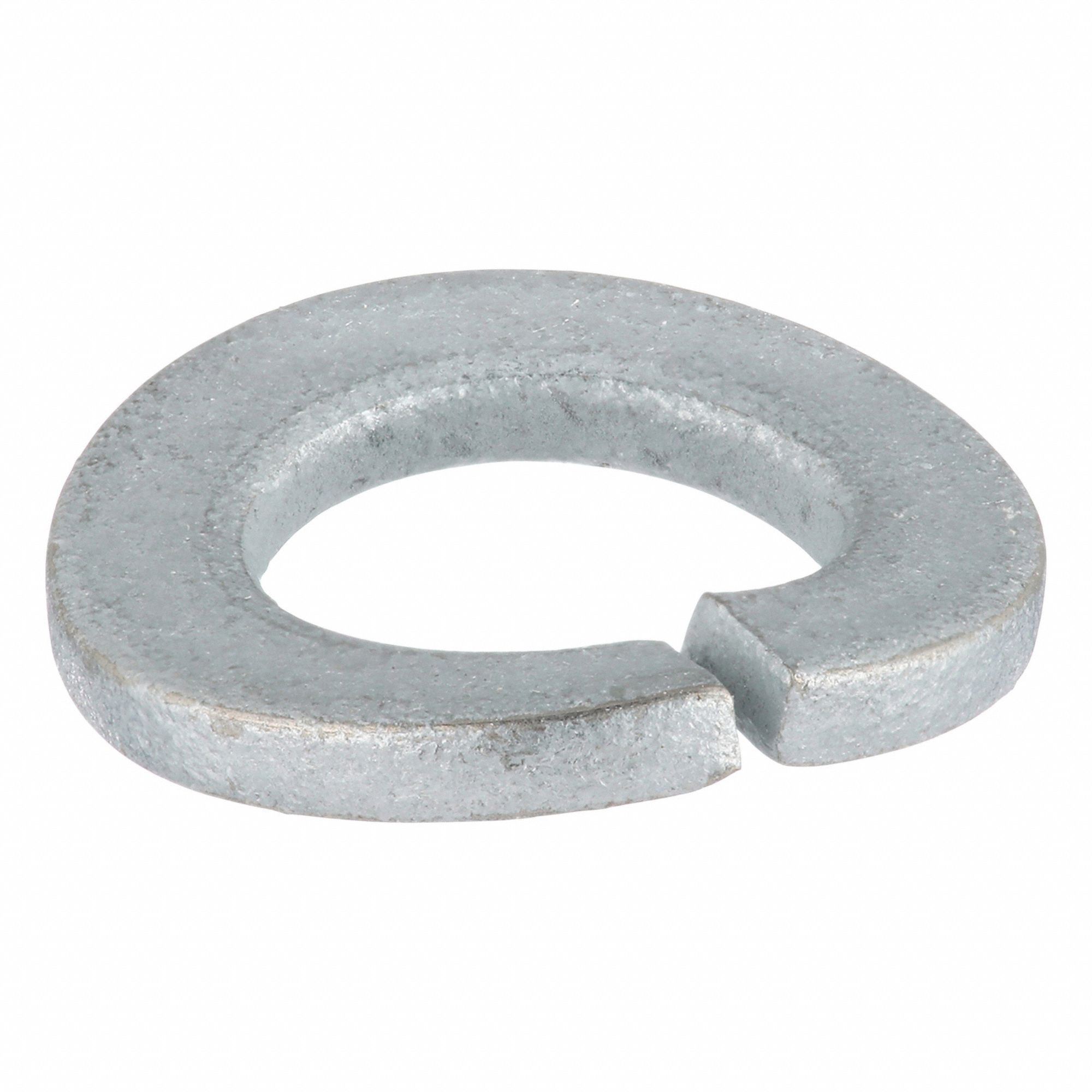 Curved Split Lock Washer: Case Hardened, Zinc Plated, Steel, M8 Screw Sz, 1.6 mm Max Thick, 100 PK