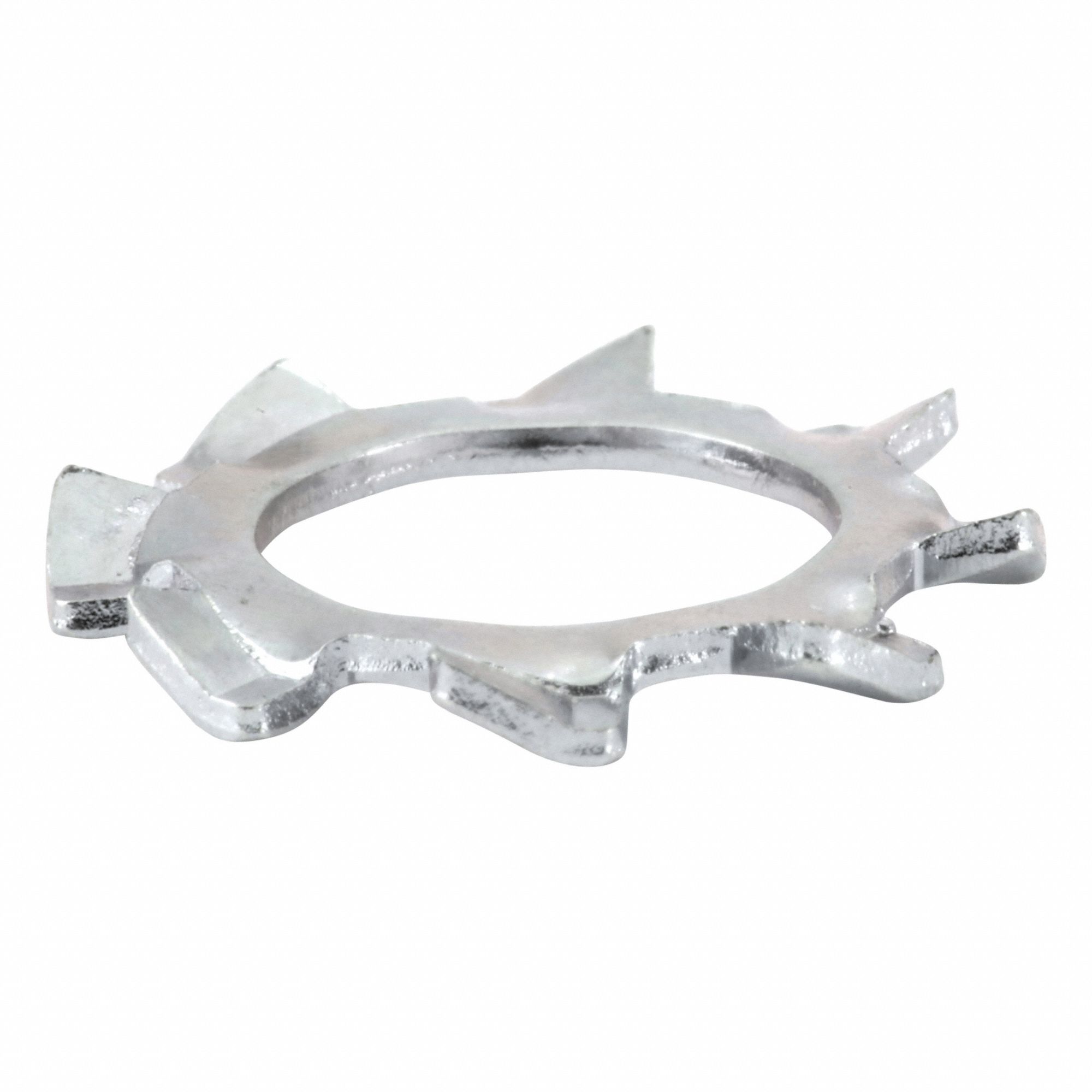 External Tooth Lock Washer: Case Hardened, Zinc Plated, Steel, M8 Screw Sz, 0.8 mm Max Thick, 100 PK