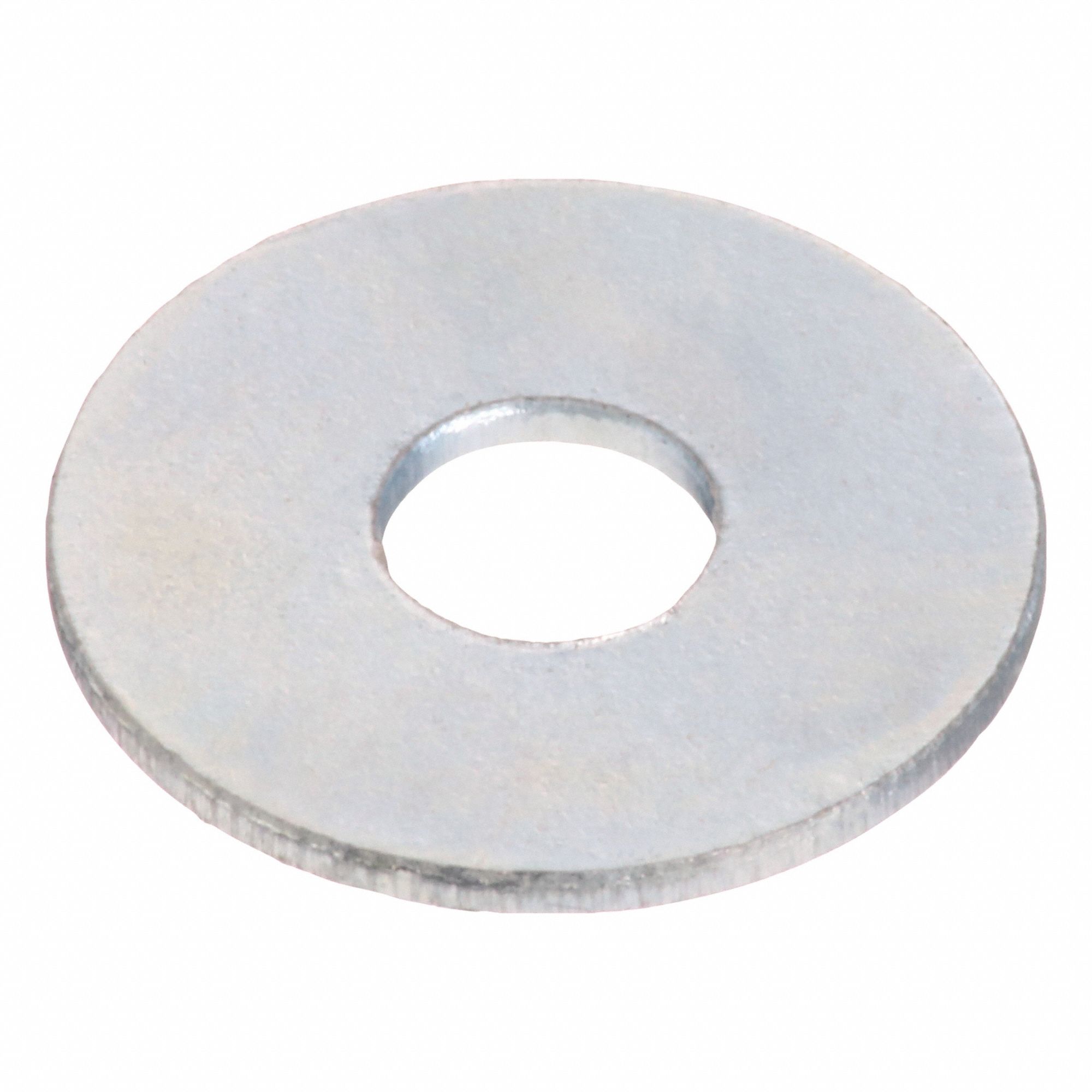 Flat Washer: Zinc Plated, Steel, M3 Screw Sz, 3.3 mm In Dia, 10 mm Out Dia, 0.8 mm Max Thick, 100 PK