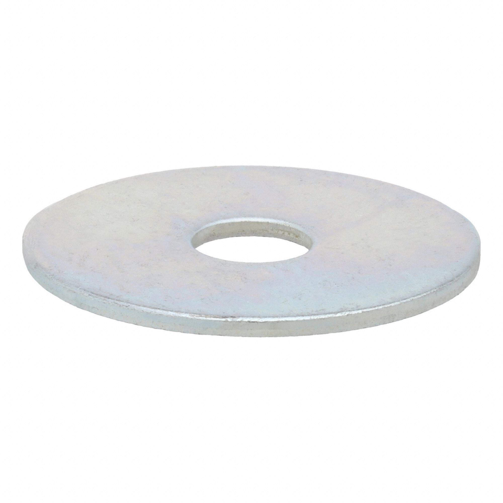 Flat Washer: Zinc Plated, Steel, M6 Screw Sz, 6.5 mm In Dia, 25 mm Out Dia, 1.5 mm Max Thick, 100 PK