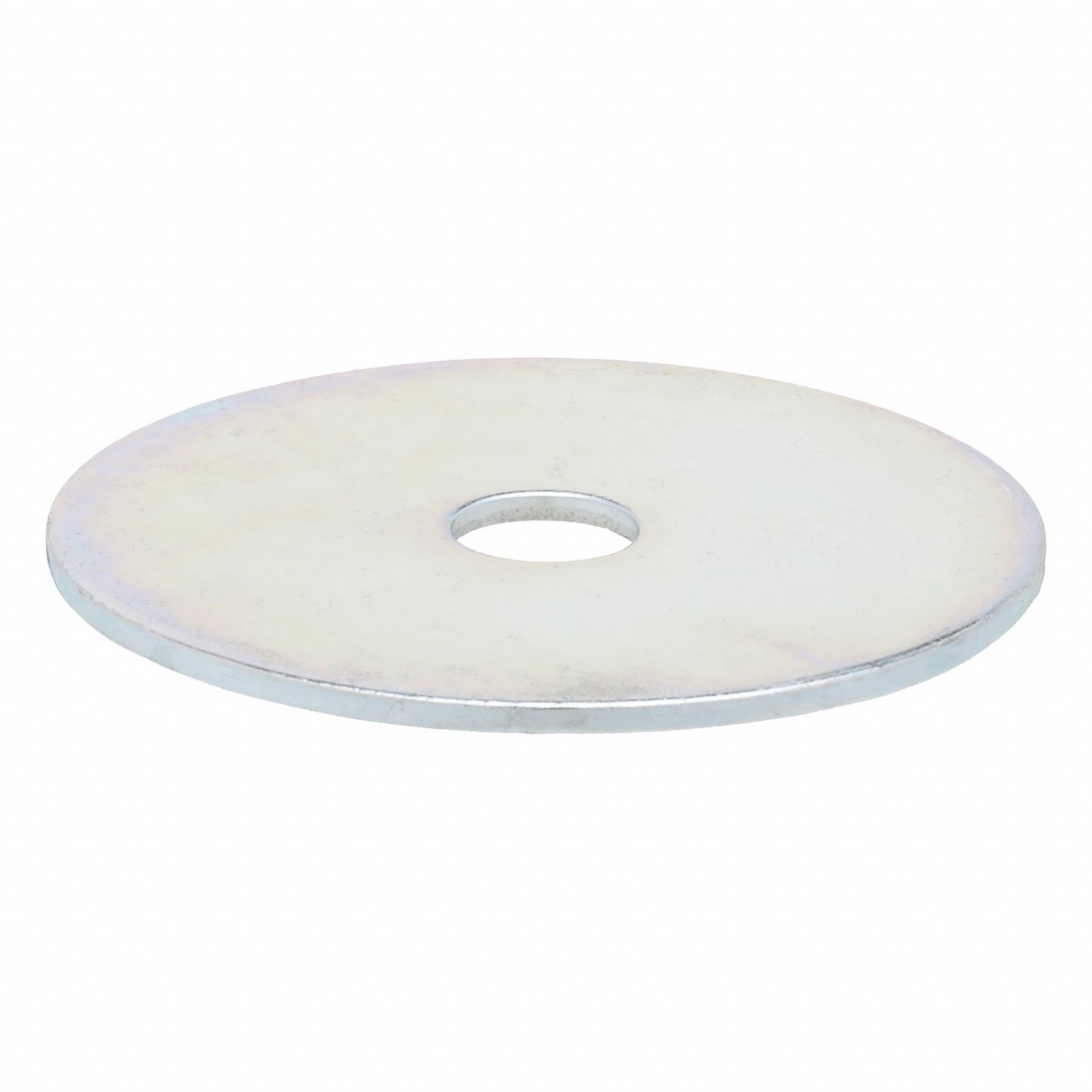 Flat Washer: Zinc Plated, Steel, M6 Screw Sz, 6.5 mm In Dia, 35 mm Out Dia, 1.5 mm Max Thick, 100 PK